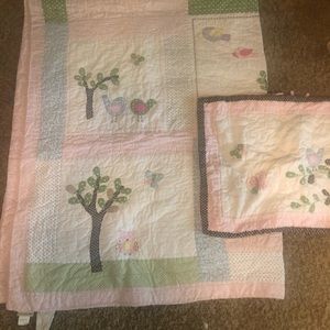 Pottery Barn Kids twin quilt, sham, sheet set